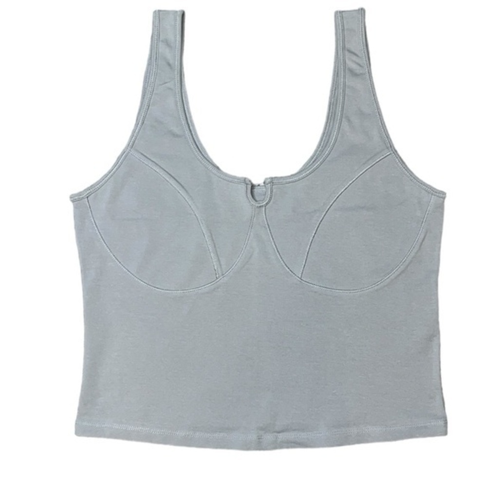 NWOT Abercrombie & Fitch Corset Tank in Beige Taupe Nude Size Large Bodycon